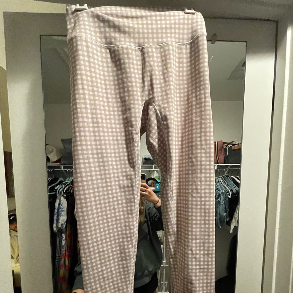Shop Talulah White and Tan Gingham Leggings
